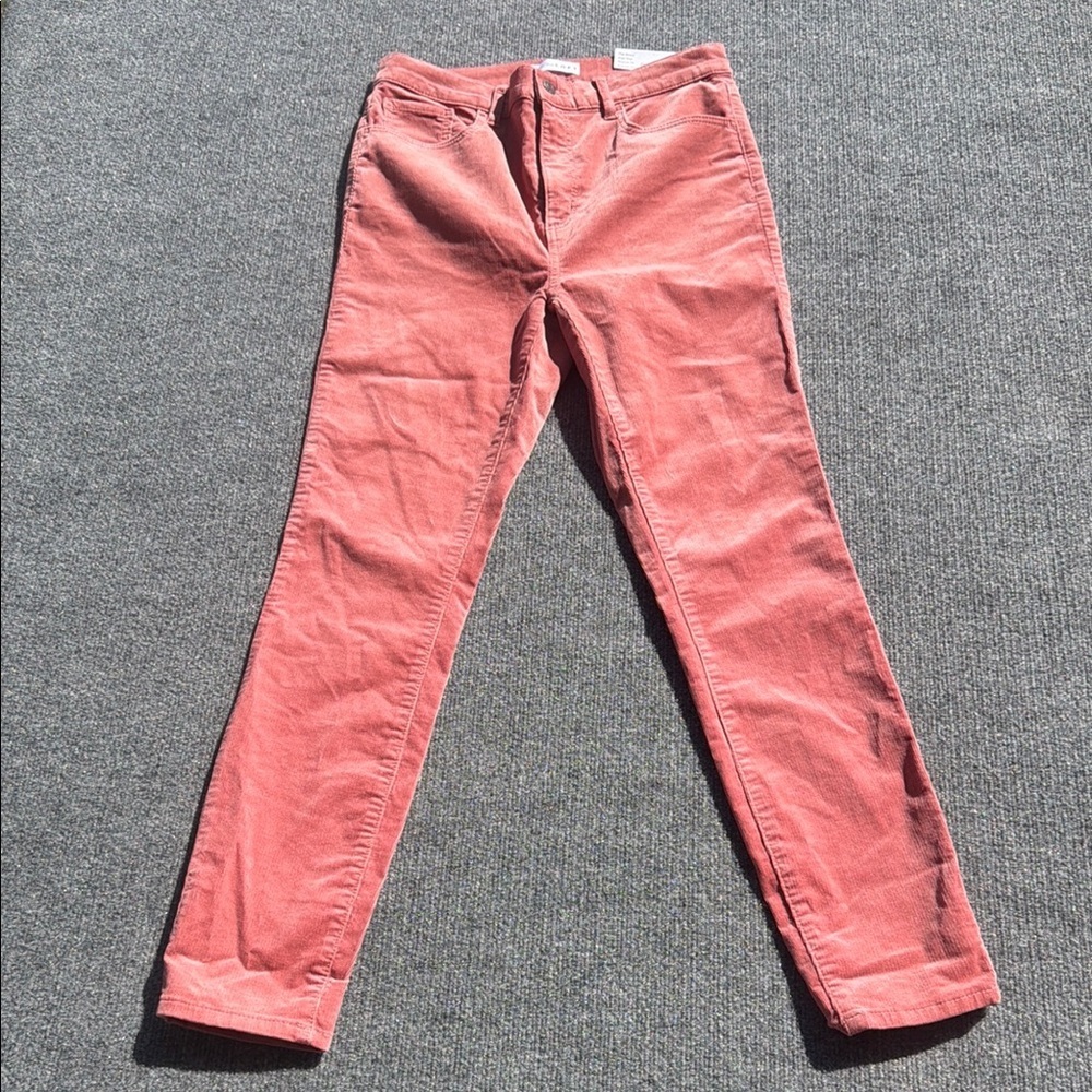 LOFT The Skinny High Rise Soft Corduroy Pink Pants Size 29/6 NWT